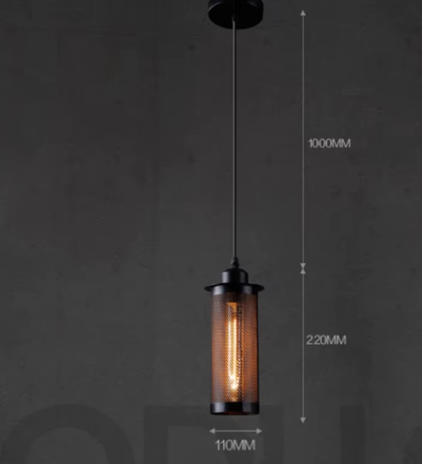 Pendente industrial gaiola perfurada