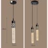 Pendente tubo cristal bolhas ar miresa 2 Pendente tubo cristal bolhas ar