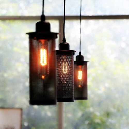 miresa_Retro-Malha-da-Gaiola-Luz-Pingente-de-Loft-Industrial-L-mpadas-Penduradas-para-Sala-De-Jantar Pendente industrial gaiola perfurada miresa