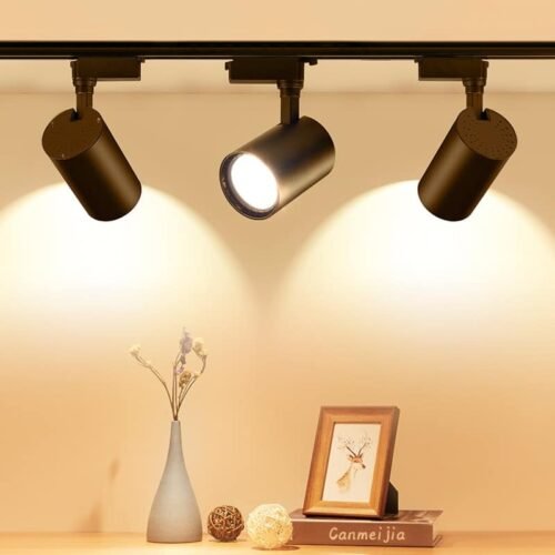 Todo-o-conjunto-conduziu-luzes-da-trilha-12-20-30-40w-220v-cob-trilho-da-l Trilho industrial e Spots de led