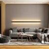 Luminária alumínio e luz de led