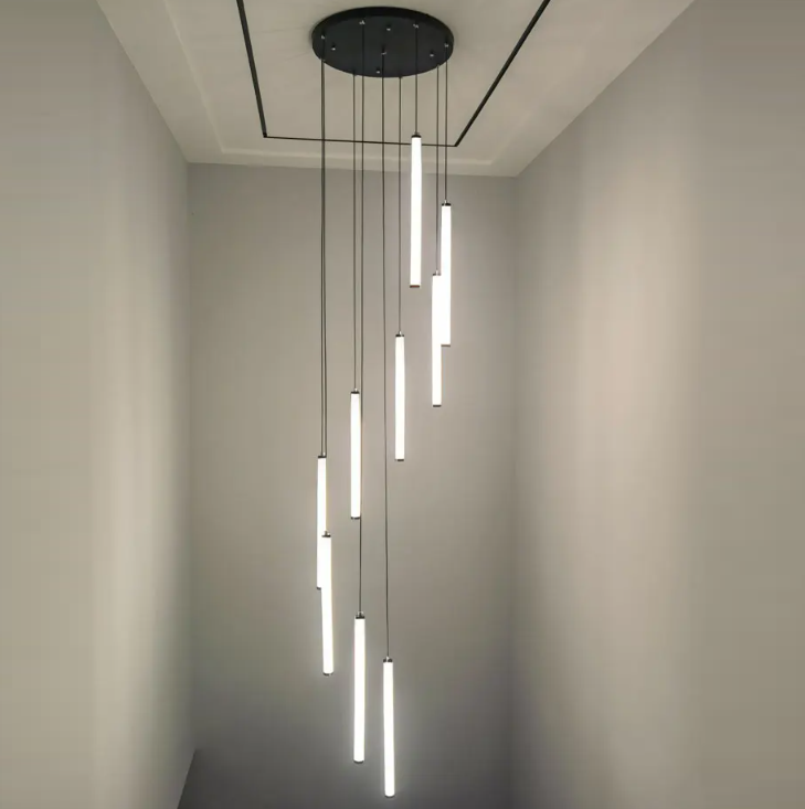 Lustre cilíndrico teto alto