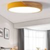 1 reposocao plafon led Plafon led redondo madeira