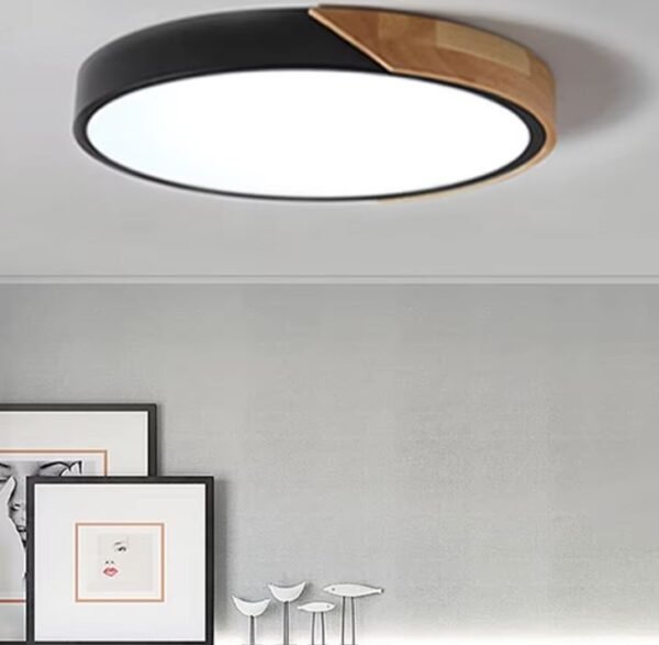12reposocao plafon led Plafon led redondo madeira