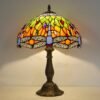 L-mpada-de-mesa-estilo-tiffany-de-vidro-manchado-12-polegadas-sombra-azul-verde-lumin-ria Abajur tiffany vitral 46cm Alt