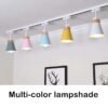 Spot de trilho em cone e madeira led 9W