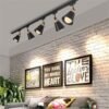 Spot de trilho em cone e madeira led 9W