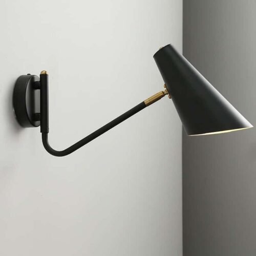 Lumin-ria-de-parede-industrial-ajust-vel-com-interruptor-l-mpada-criativa-de-leitura-retr-vintage Arandela moderna preta
