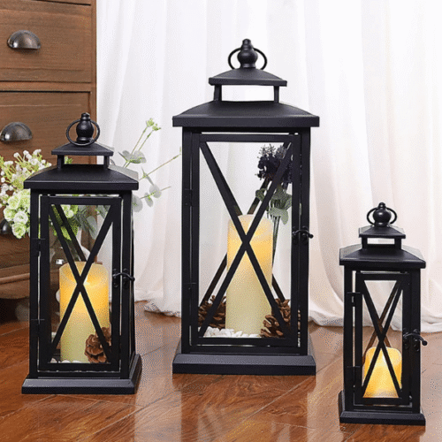 Suporte velas design retro/jardim