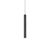 pednente tubular aluminio preto marca miresa Pendente tubo longo cilindro