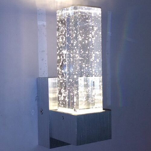 Arandela “Bolha De Ar” Transparente, arandela bolha transparente, por Miresa, loja-de-luminárias-São-Paulo.