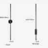 Arandela minimalista tubo linear