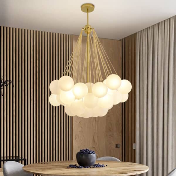 Lustre-n-rdico-de-bola-de-vidro-lumin-ria-de-teto-suspensa-moderno-dourada-e-preta Lustre moderno bola vidro miresa