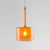 pendente de vidro moderno laranja transparente marca miresa Pendente minimalista vidro