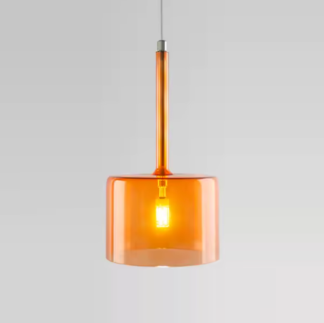 pendente de vidro moderno laranja transparente marca miresa