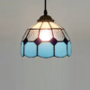 pendente vitral vidro azul e transparente marca miresa Pendente vitral marrocos