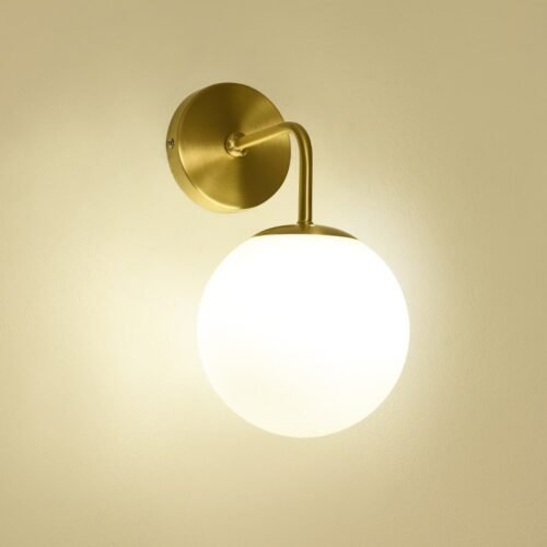 Luzes-de-parede-da-l-mpada-de-parede-da-parede-do-ouro-n-rdico-com-leitoso Arandela de vidro branco leitosa