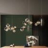 Lustre Jabuticaba Preto Com Bolas E Argola Alumínio