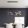 Lustre Jabuticaba Preto Com Bolas E Argola Alumínio
