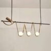 Lustre retangular bola vidro miresa Lustre retangular bola vidro miresa