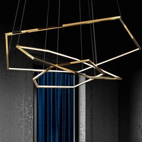 Novo-post-moderno-lustre-de-ouro-de-luxo-minimalista-linha-hexagonal-geom-trica-led-luz-de Lustre pós-moderno hexagonal Miresa