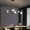 Sd928dc142158404b9aeb0cacb05937148 Lustre Retangular Moderno Linear Com Bolas De Vidro