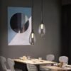 Zerouno-lumin-ria-led-de-cristal-candelabro-moderno-com-esfera-de-vidro-ilumina-o-para-restaurante-1 Pendente gota vidro translúcido