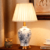 abajur_ceramica_esmaltado_flores_e_passaros_micaza Abajur cerâmica esmaltada floral Miresa
