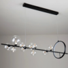 lustre-retangular-bola-de-vidro-e-argola-de-aluminio-preto-marca-miresa Lustre retangular esfera vidro