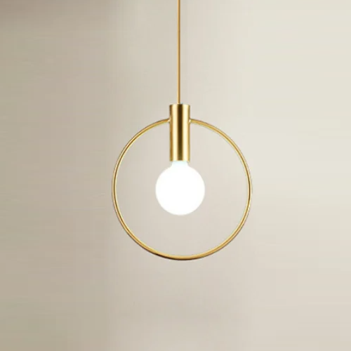 pendente argola dourado com bola de vidro