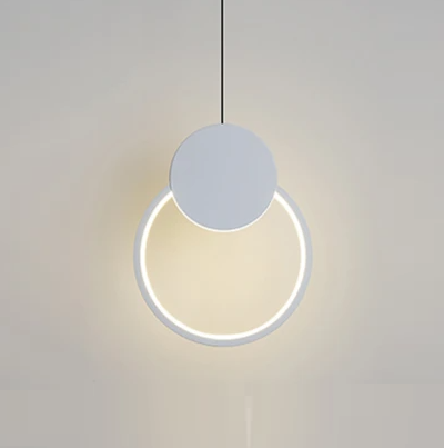 pendente moderno circulo circunferencia redonda aluminio branco marca miresa