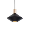 pendente moderno preto com luz de led marca miresa Pendente moderno alumínio fosco