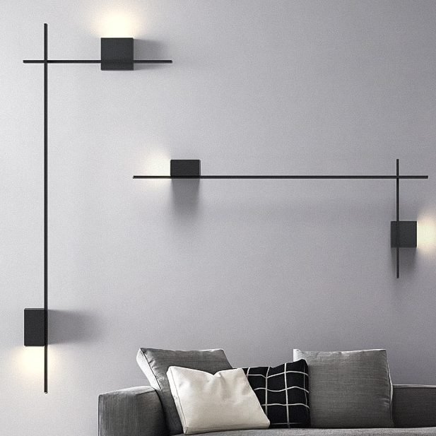 Arandela minimalista futurista de led