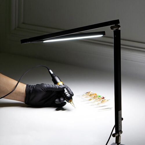 Ez-pro-l-mpada-de-mesa-de-tatuagem-led-luz-de-mesa-ajust-vel-leve-l Luminária De Mesa Dobrável Com Clipe Fixação