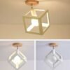 L-mpada-de-led-de-teto-para-interior-candelabro-americano-com-l-mpadas-quadradas-e27-para-1 Plafon cubo triangulo gaiola