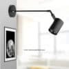 Lumin-ria-de-parede-extens-vel-de-led-lumin-ria-de-alum-nio-branca-preta-bra Arandela extensível spot luz focada