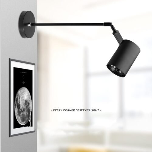 Lumin-ria-de-parede-extens-vel-de-led-lumin-ria-de-alum-nio-branca-preta-bra Arandela extensível spot luz focada