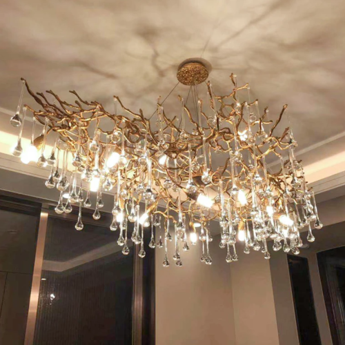 Lustre galho gotas d'água marca mriesa Lustre galho gotas d'água
