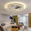 Luxo-moderno-cristal-conduziu-a-luz-de-teto-sala-estar-cozinha-ilha-l-mpada-a-o-2 Plafon led redondo cromado