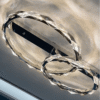 Plafon cromado argola vidro miresa Plafon cromado argola vidro miresa