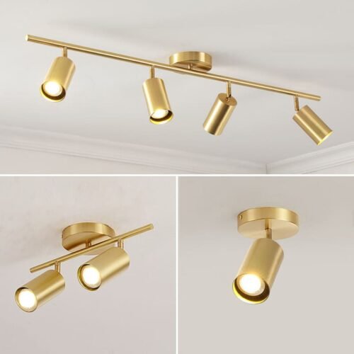 Spot direcionáveis Trilho dourado Spot direcionáveis Trilho dourado
