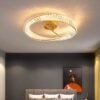 M-bius-faixa-de-luz-teto-an-is-cristal-l-mpada-do-teto-3-temperaturas-cor-1 Plafon dourado anéis cristal