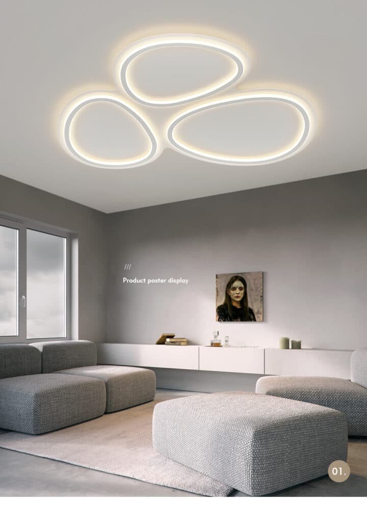 Plafon minimalista argola ovoide miresa