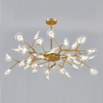 Lustre galho pétala acrílico Miresa