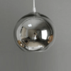 pendente bola de vidro cromado marca miresa Pendente bola vidro espelhado