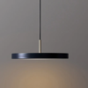 pendente moderno disco plato aluminio preto e luz de led marca miresa Pendente pires ultra-fino