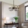 America-Ceiling-Chandelier-Iron-Crystal-LED-Hanging-Light-Candle-Pendant-Lamp-E14-Lustre-Home-Kitchen-Living-1 Lustre ferro forjado