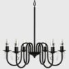 America-Ceiling-Chandelier-Iron-Crystal-LED-Hanging-Light-Candle-Pendant-Lamp-E14-Lustre-Home-Kitchen-Living Lustre ferro forjado 6 Braços Miresa