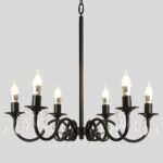 Lustre cristal ferro forjado Miresa