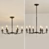 Ceiling-Chandelier-America-Iron-Crystal-LED-Hanging-Light-Fixture-Pendant-Lamp-for-Home-Lustre-Kitchen-Living-1 Lustre provençal forjado preto
